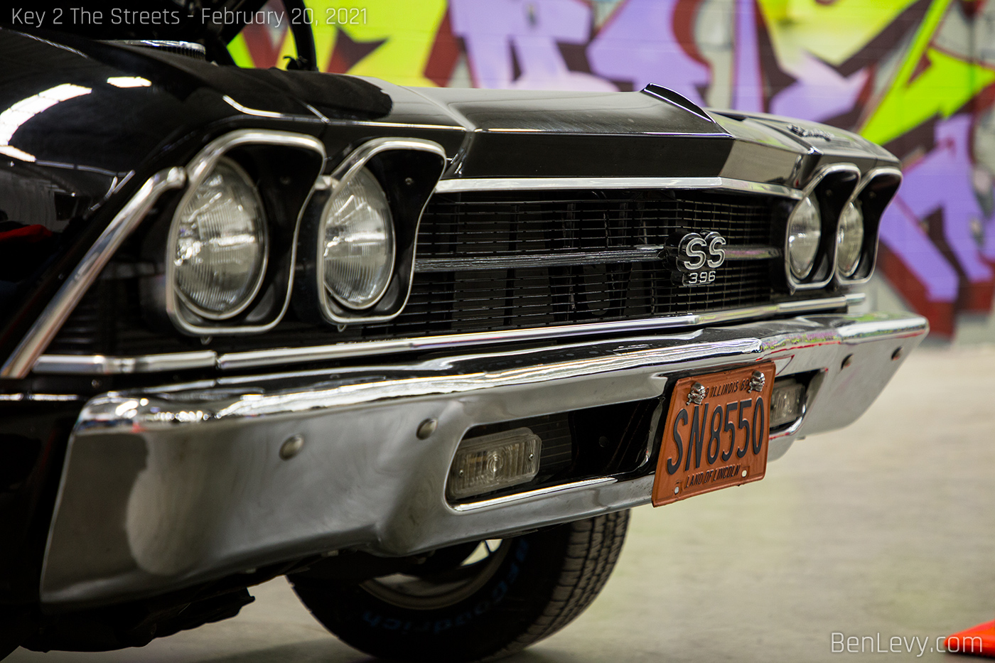 Front Grill of Black '69 Chevelle SS