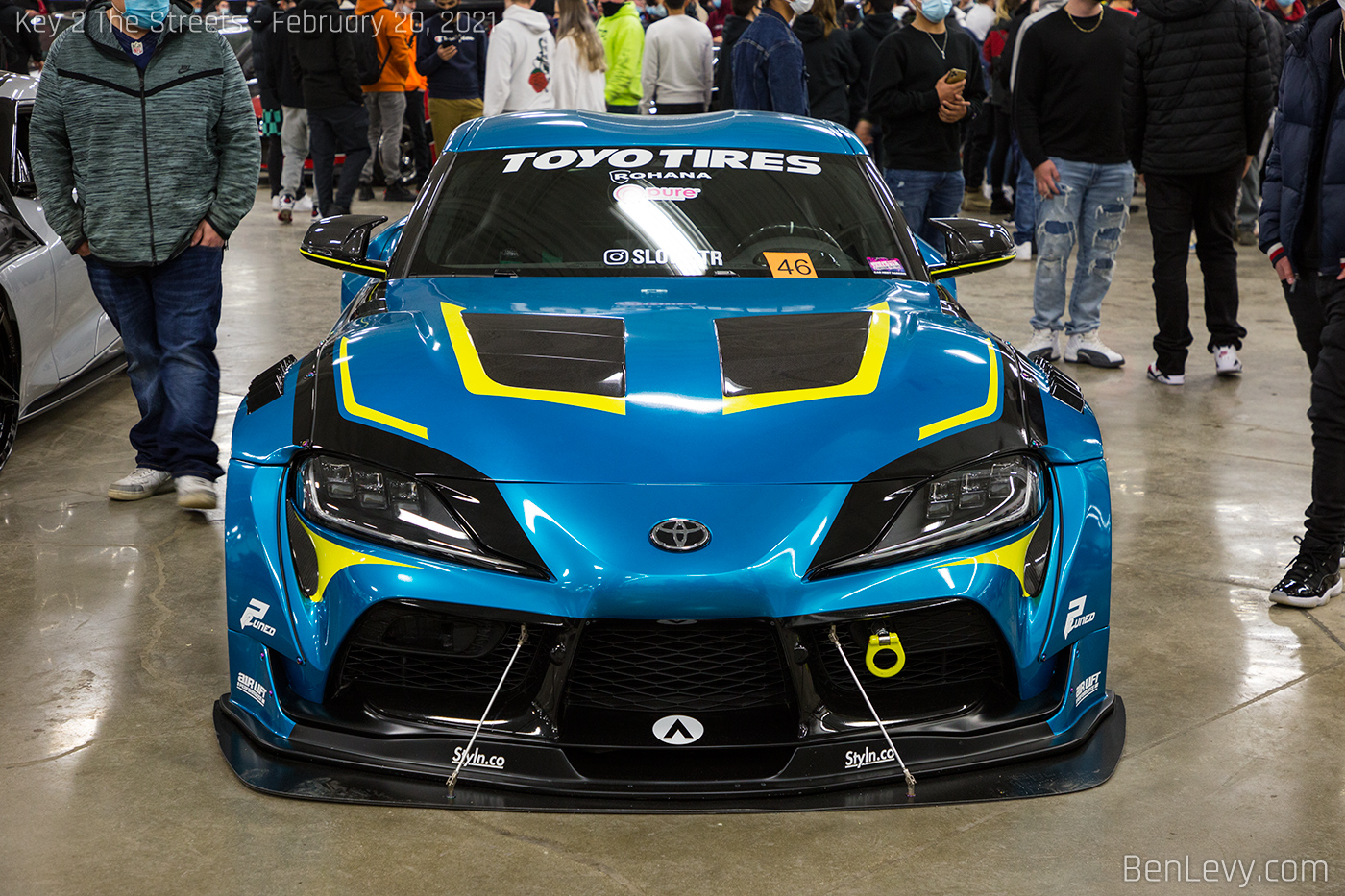 Front view of a Widebody Supra with Pandem Bodykit