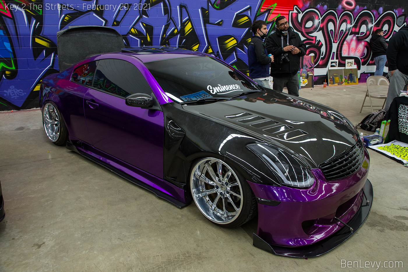 Purple Infiniti G35 Coupe with Carbon Fiber Hood and Fenders