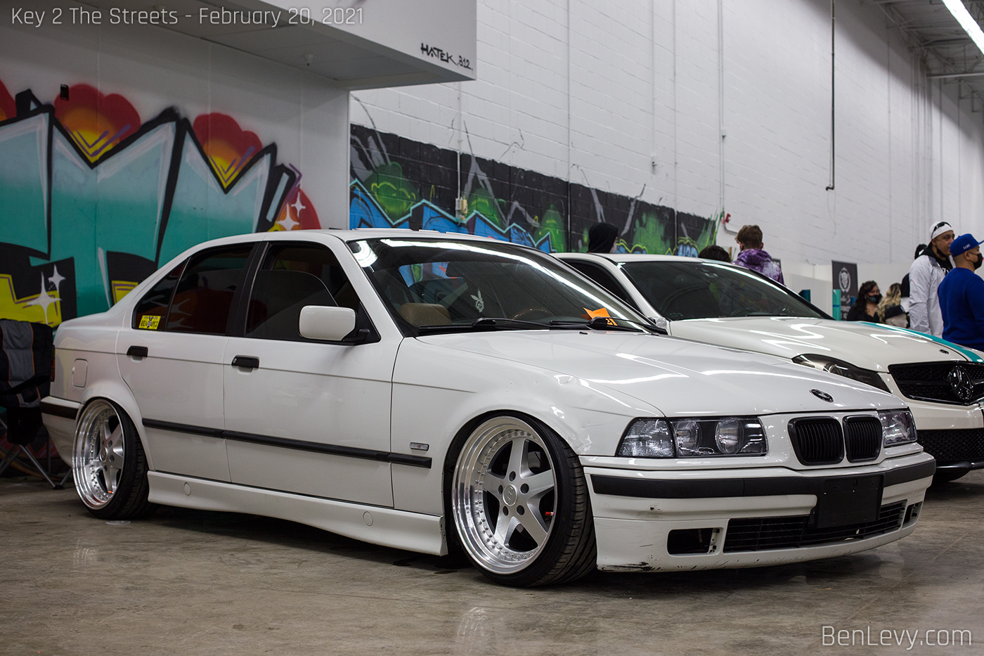 White E36 BMW Sedan