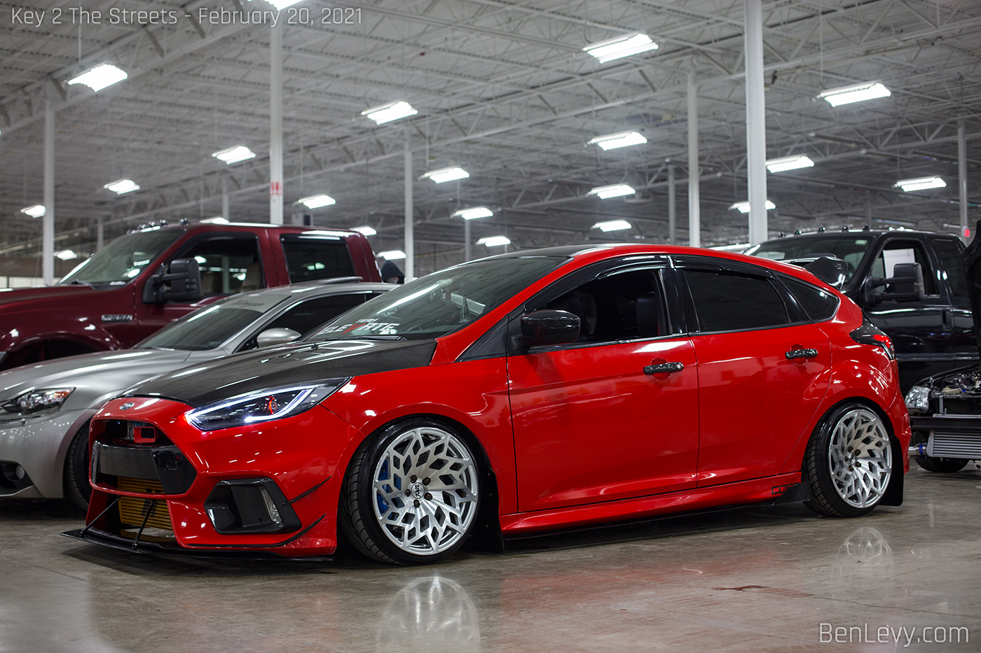 Red Ford Focus ST on WCI Wheels