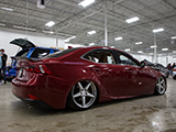 Red Lexus IS250 with air suspension