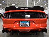 WickerBill Spoiler on Orange Mustang GT