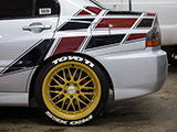 Gold Varrstoen ES1 Wheels on Lancer Evolution