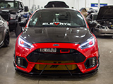 Focus RS front bumper on Red Focus ST