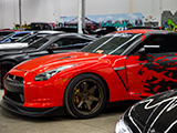 R35 Nissan GT-R wrapped in Red