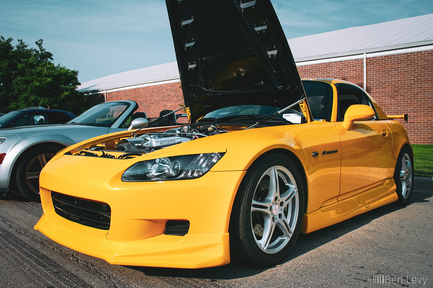 Yellow Honda S2000 with Vortech Supercharger