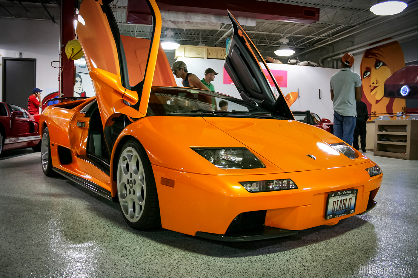 Orange Lamborghini Diablo at Autowerks in Northbrook