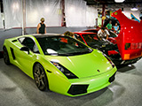 Green Lamborghini Gallardo at Car Show in Northbrook, IL
