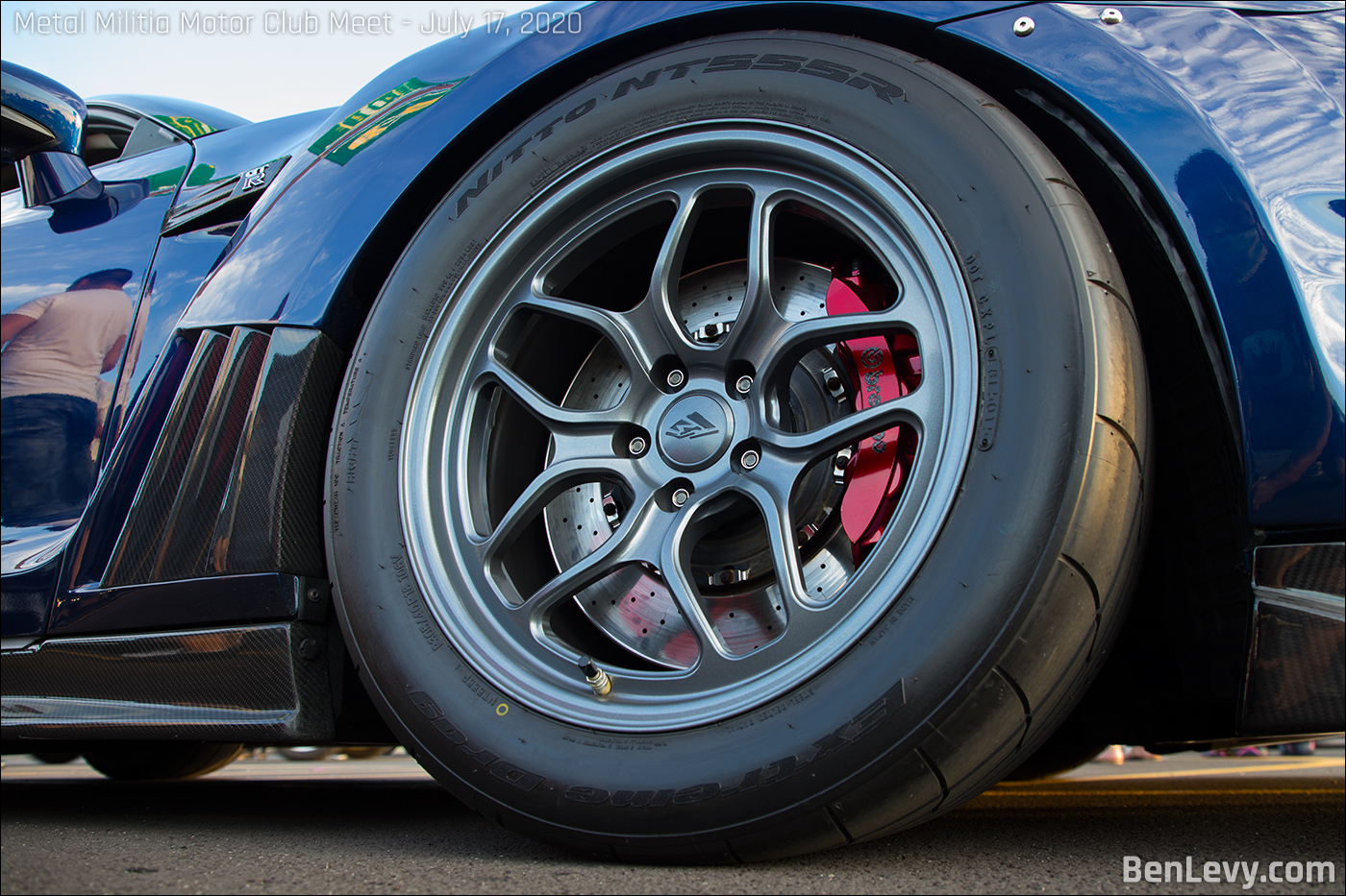 Drag Tire on Front of R35 Nissan GT-R