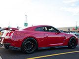 Red R35 Nissan GT-R