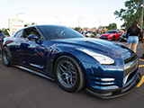 Blue R35 Nissan GT-R with Meaty Tires