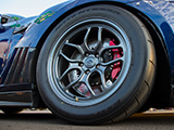 Drag Tire on Front of R35 Nissan GT-R