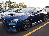 Blue Subaru WRX STI