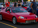 Red Honda Civic del sol