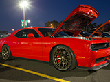 Red Dodge Challenger SRT Hellcat