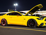 Yellow Ford Mustang GT