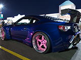 Blue Scion FR-S on Pink Wheels
