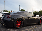 Black Subaru BRZ with F1R F21 v2 wheels