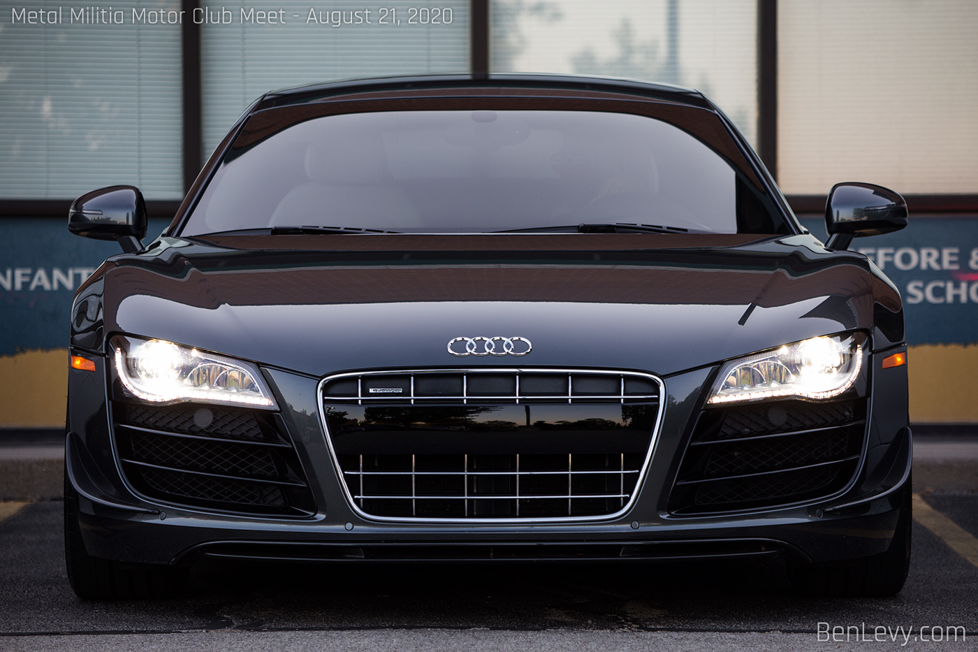 Front of Grey Audi R8