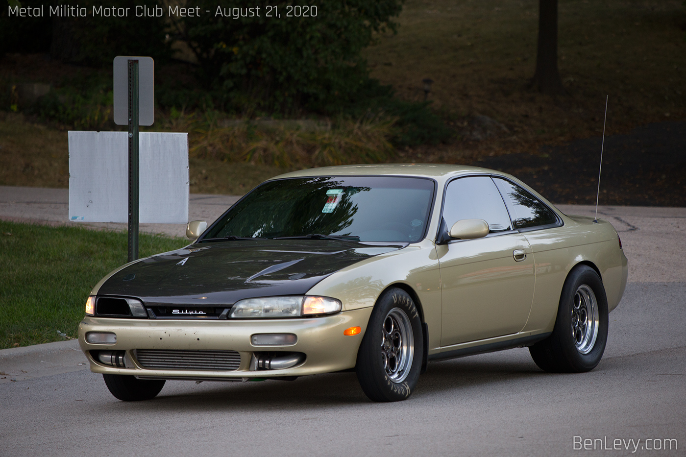 Gold Nissan 240SX on Slicks