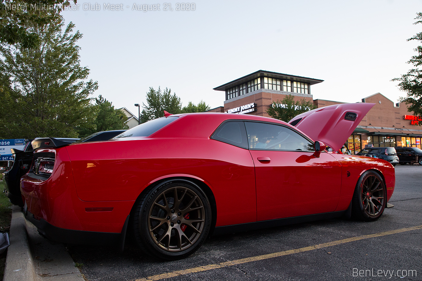 Red Dodge Challenger Hellcat