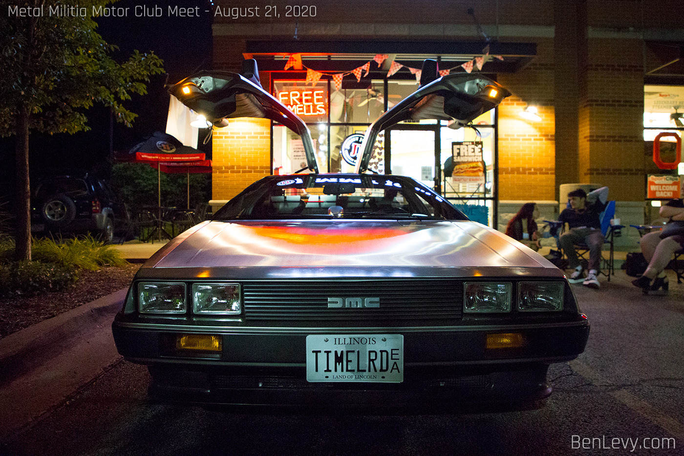 Timelord DeLorean with it's doors up