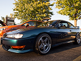 Green Nissan 240SX at Metal Militia Motor Club Meet