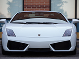 Front of a white Lamborghini Gallardo