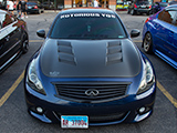 Carbon Fiber (AMS Style) Hood on Blue Infiniti G37 on Infiniti G37 Sedan