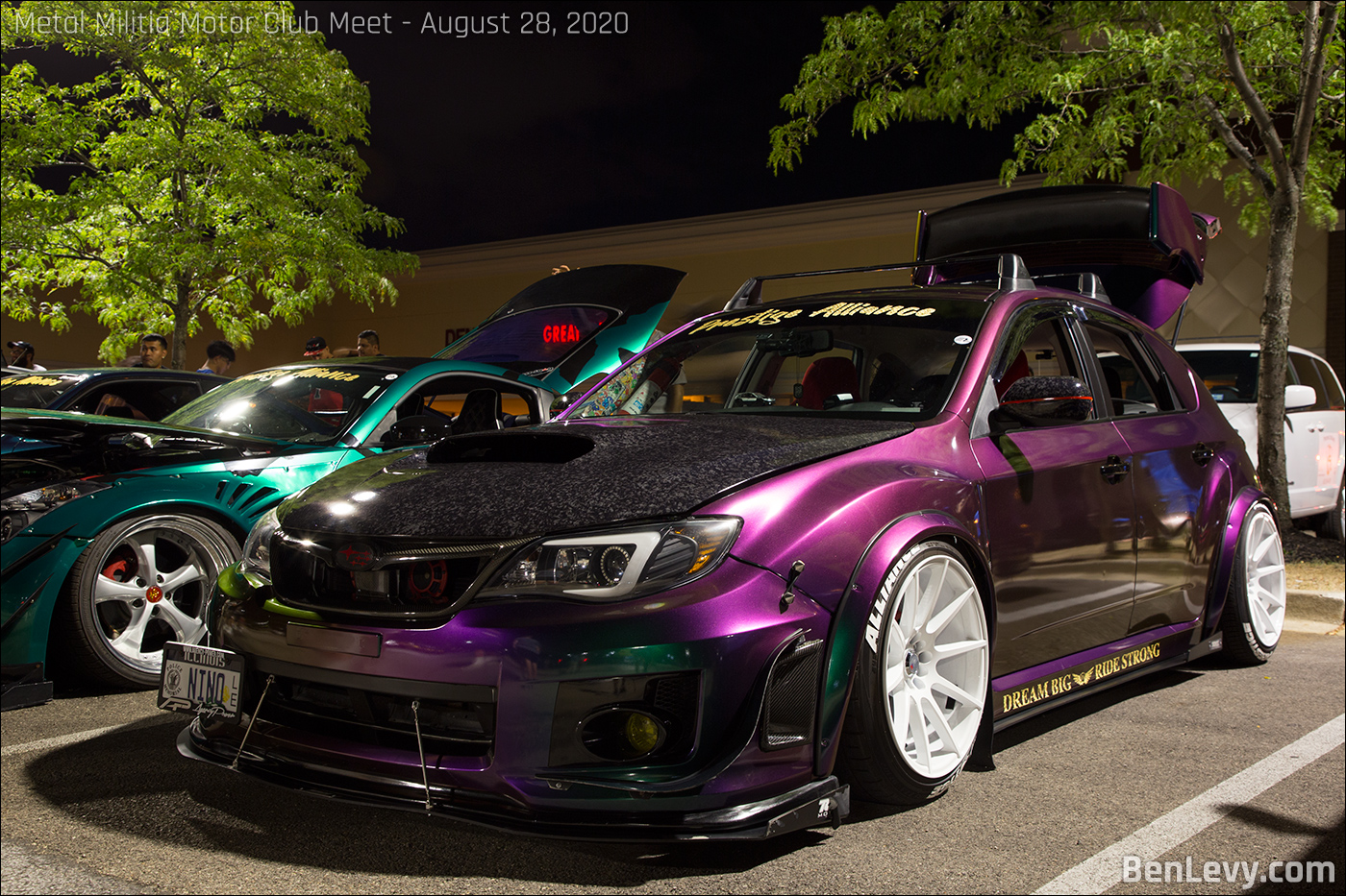 Purple Subaru WRX Hatchback