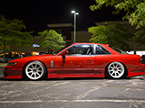 Red Nissan 240SX Coupe at Glendale Heights Car Meet