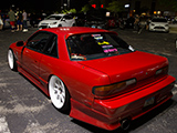 Red Nissan 240SX Coupe with full body kit