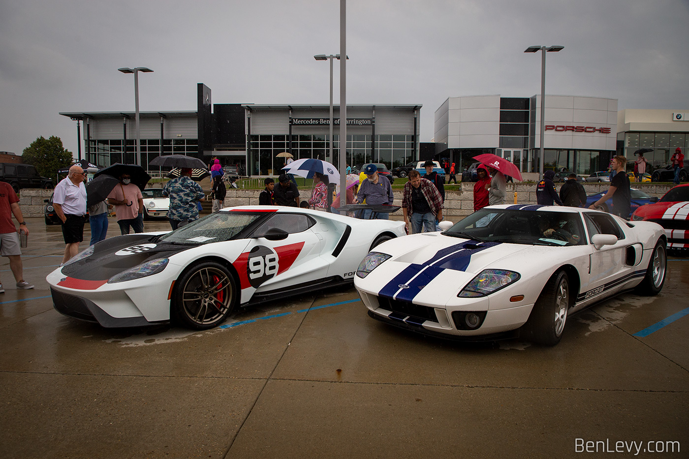 Pair of Ford GTs at Motor Werks Cars & Coffee
