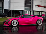 Pink Acura NSX at Motor Werks Cars & Coffee