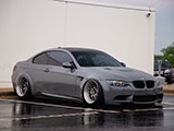 Grey E92 BMW M3 at Cars and Coffee in Barrington