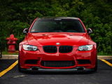 Front of Red BMW M3