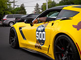 Yellow C7 Corvette Z06 with Indy 500 Stickers
