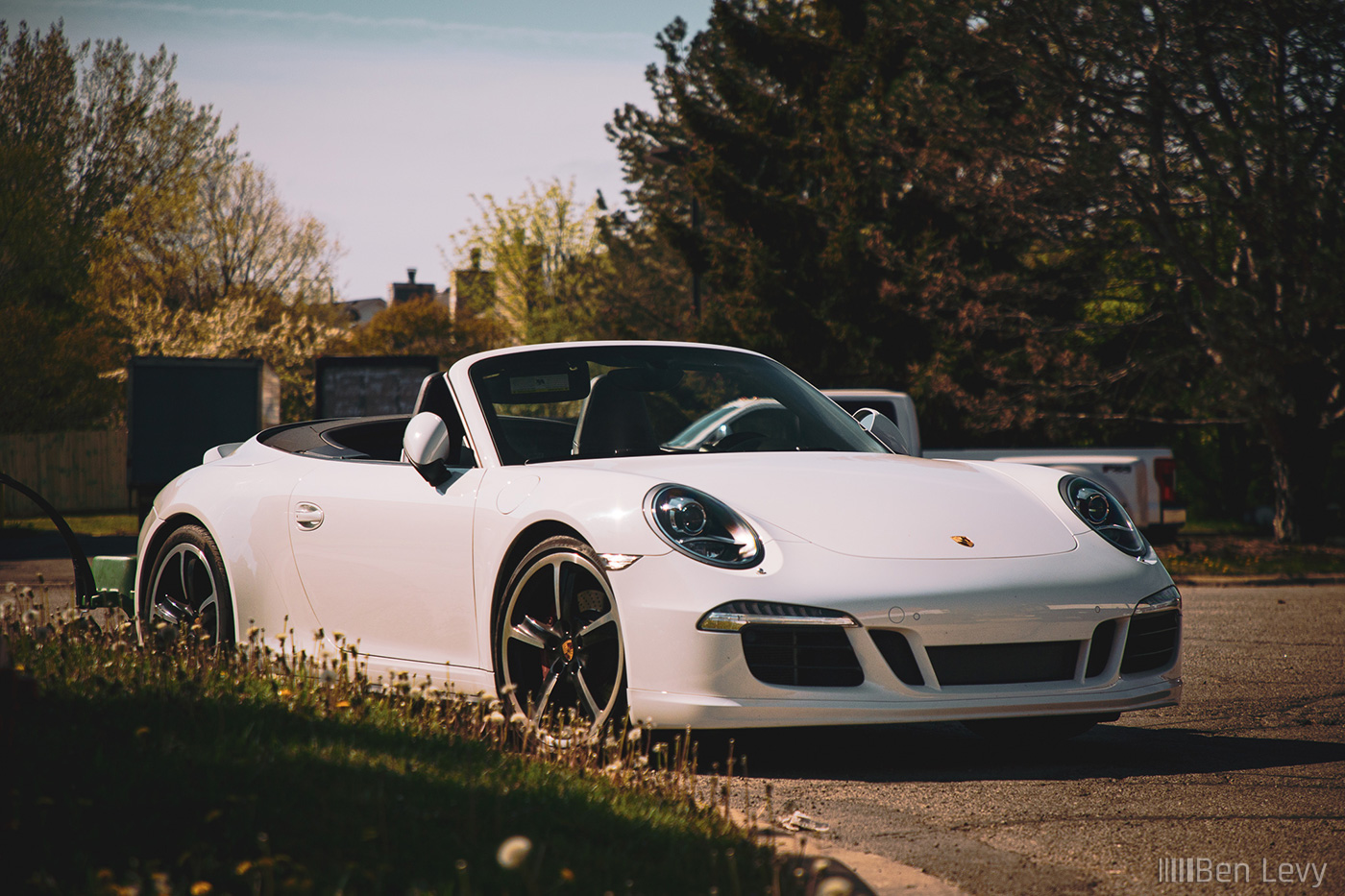 White Porsche 911 Convertible