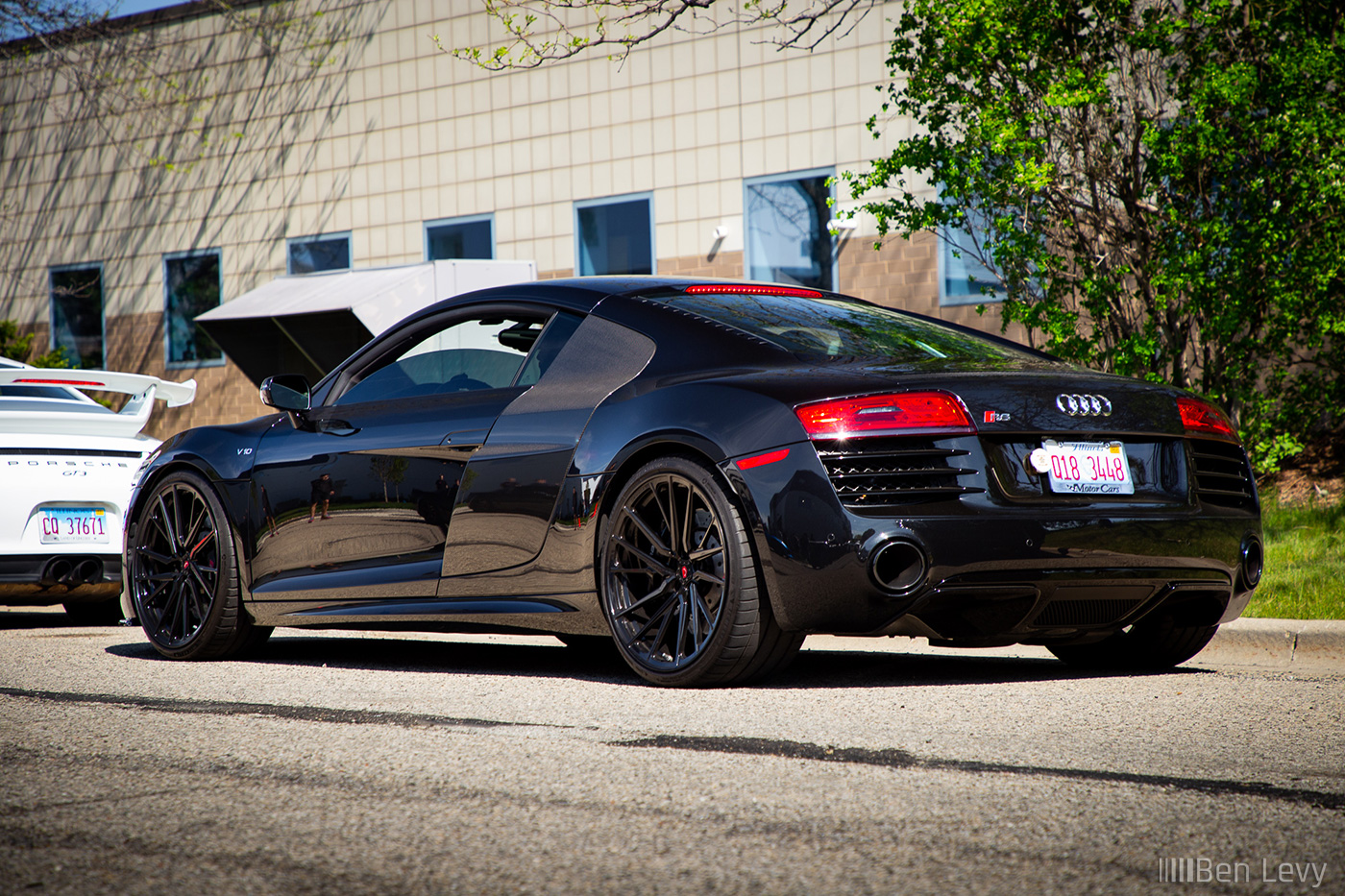 Black Audi R8 V10 at North Suburbs Cars & Coffee