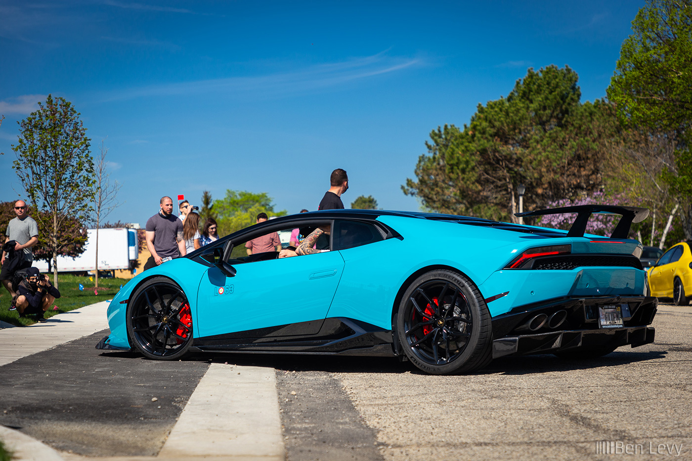 Bright Blue Lamborghini Huracan