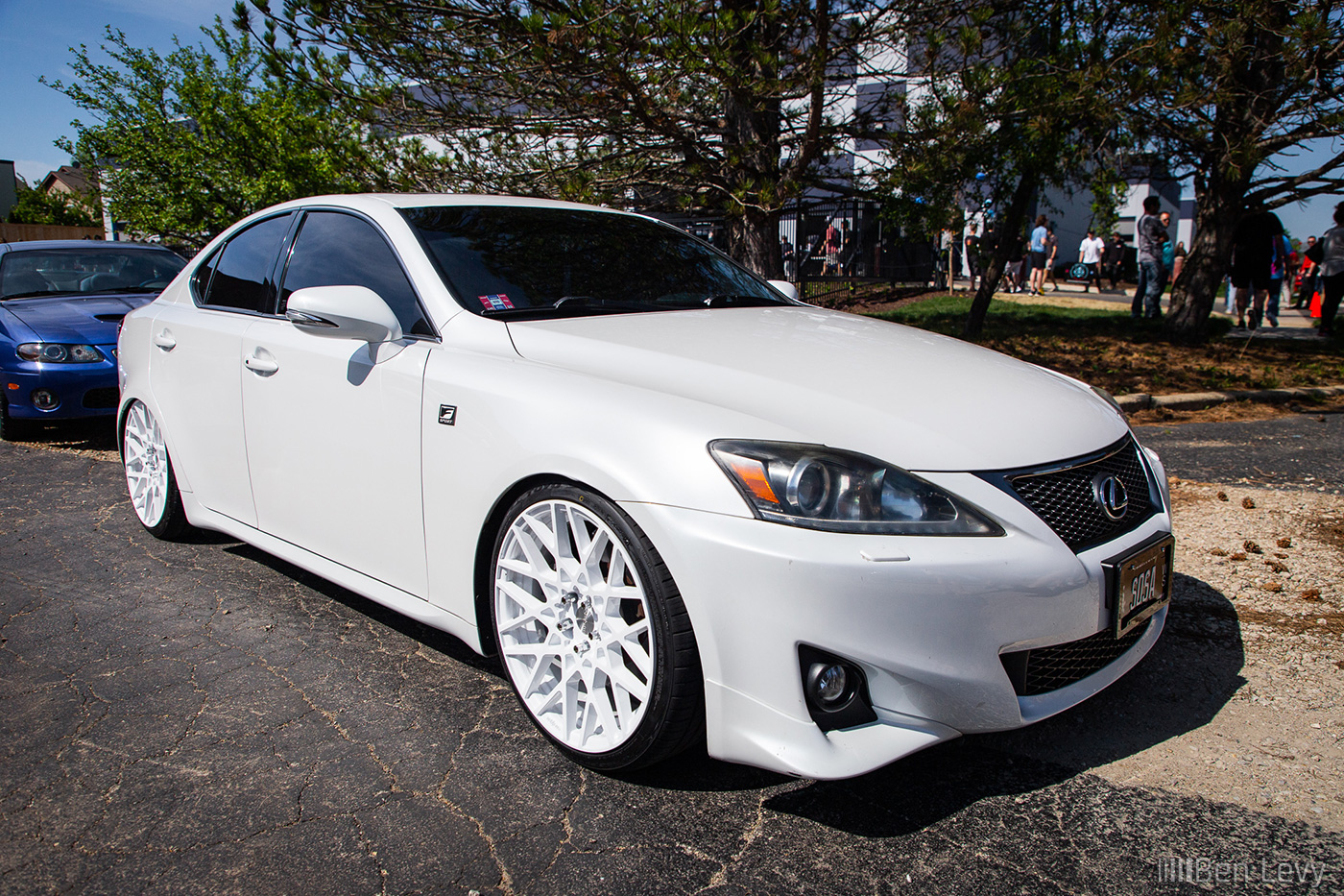 White Lexus IS on Rotiform wheels