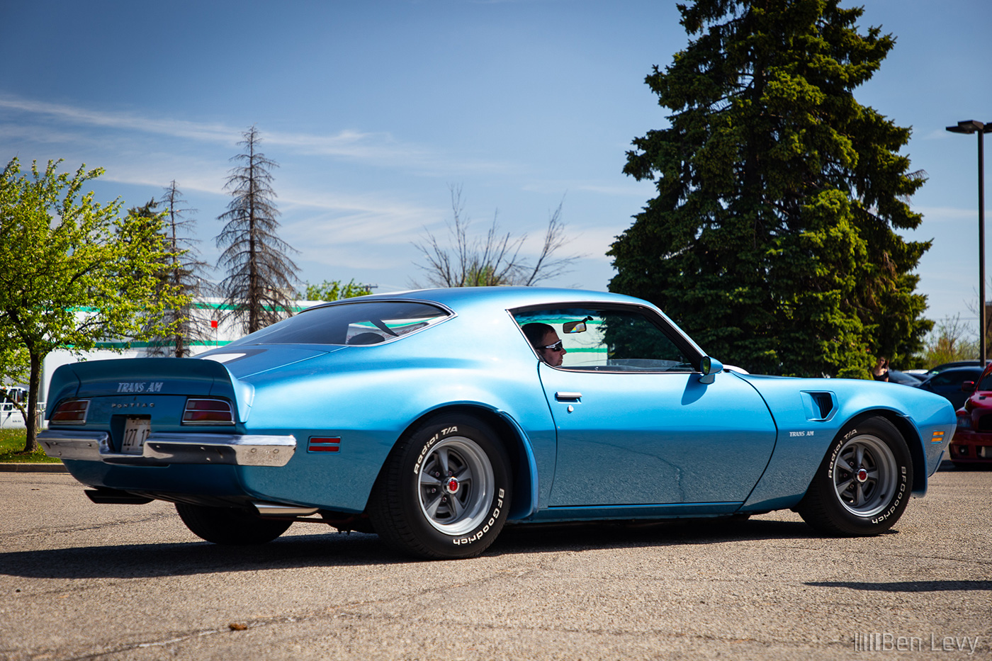 Blue Pontiac Trans Am