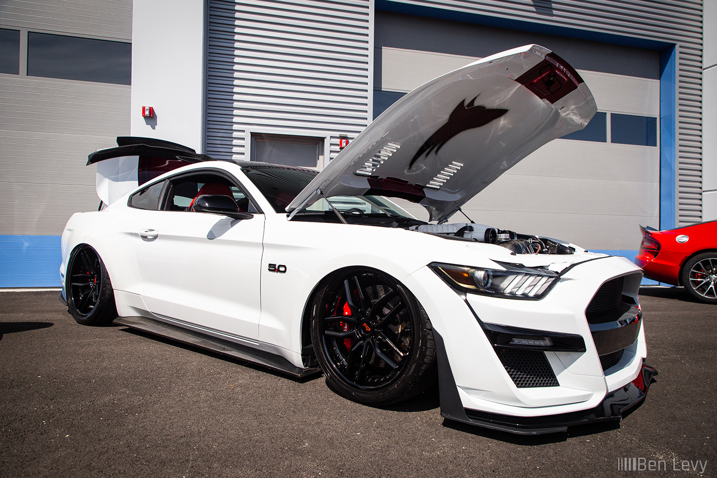 Bagged S550 Mustang in White