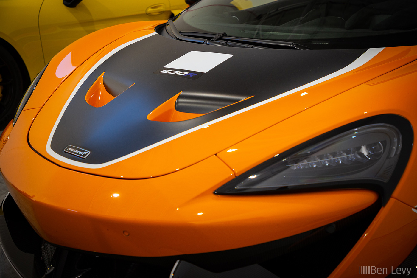 Hood Vents on an Orange McLaren 620R