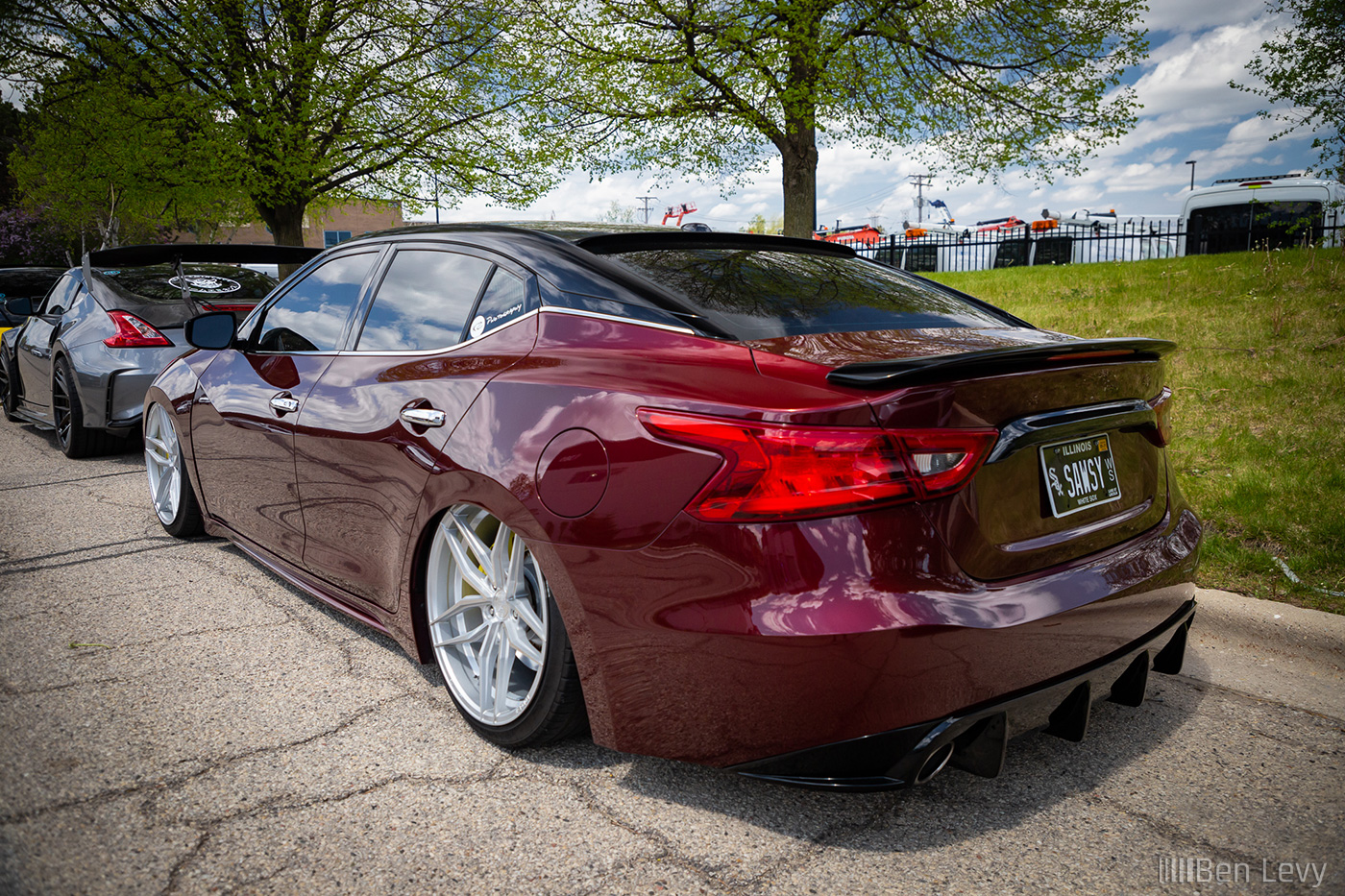 Rear Quarter of Bagged Nissan Maxima