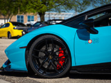 Black Wheel on Blue Lamborghini Huracan