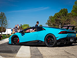 Bright Blue Lamborghini Huracan