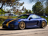 Blue Porsche 718 Cayman GT4