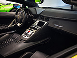 Black Leather Interior in Lamborghini Aventador